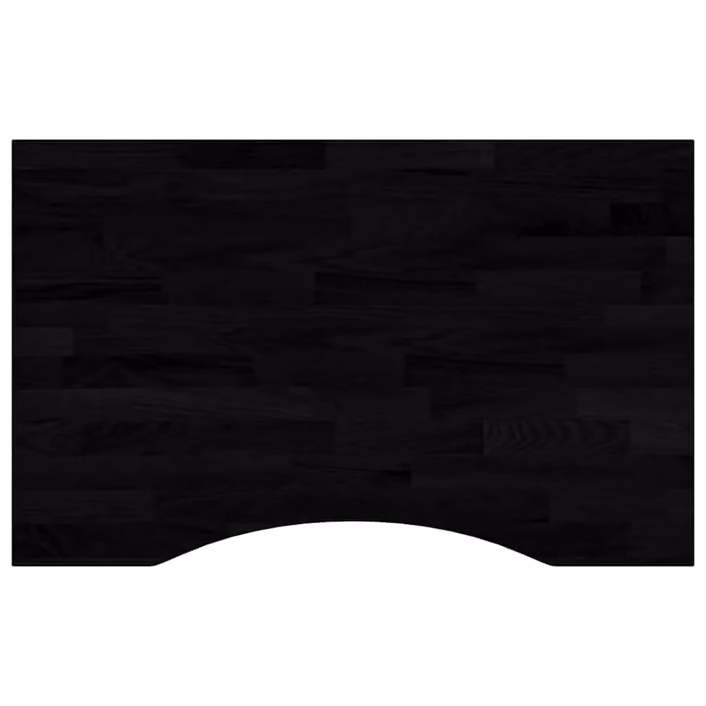 Berkfield Home Solid Oak Rectangular Desk Top, Dark Brown, W: 80 cm, D: 50 cm, H: 2.5 cm – 1