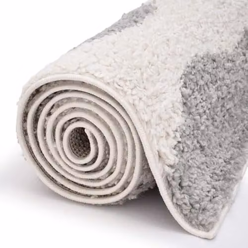 THE RUGS Soft Shaggy Area Rug with Modern Animal Print Design in Grey, W: 80 cm, L: 300 cm – 4