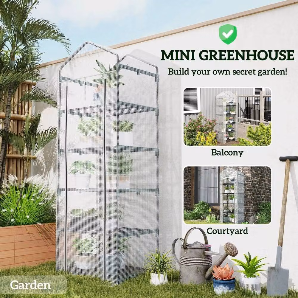 Kelvenix 5 Tier Mini Greenhouse Grow House in Grey – 2