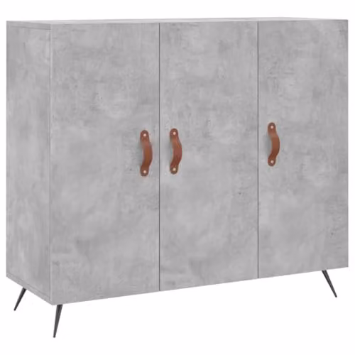 vidaXL Modern Sideboard in Concrete Grey, W/D/H: 90 x 34 x 80 cm – 1
