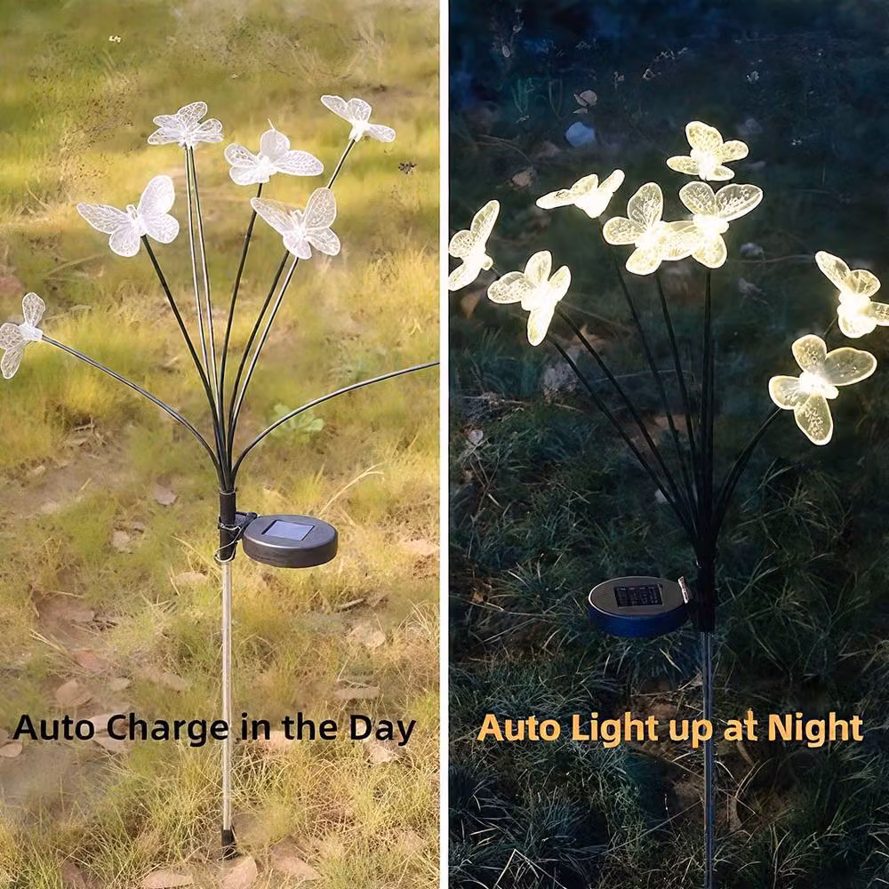 Bright Zeal Set of 4 Solar LED Firefly Garden Lights in Yellow – 2