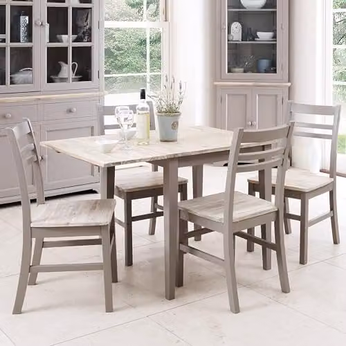 Statement Furniture Florence Country Style Wooden Dining Chairs Set of 4 in Grey – 2