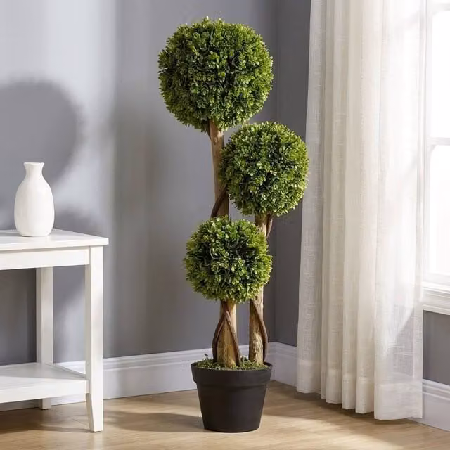 STILVORA Green Artificial Tabletop Tree in Pot, Height: 90 cm – 1