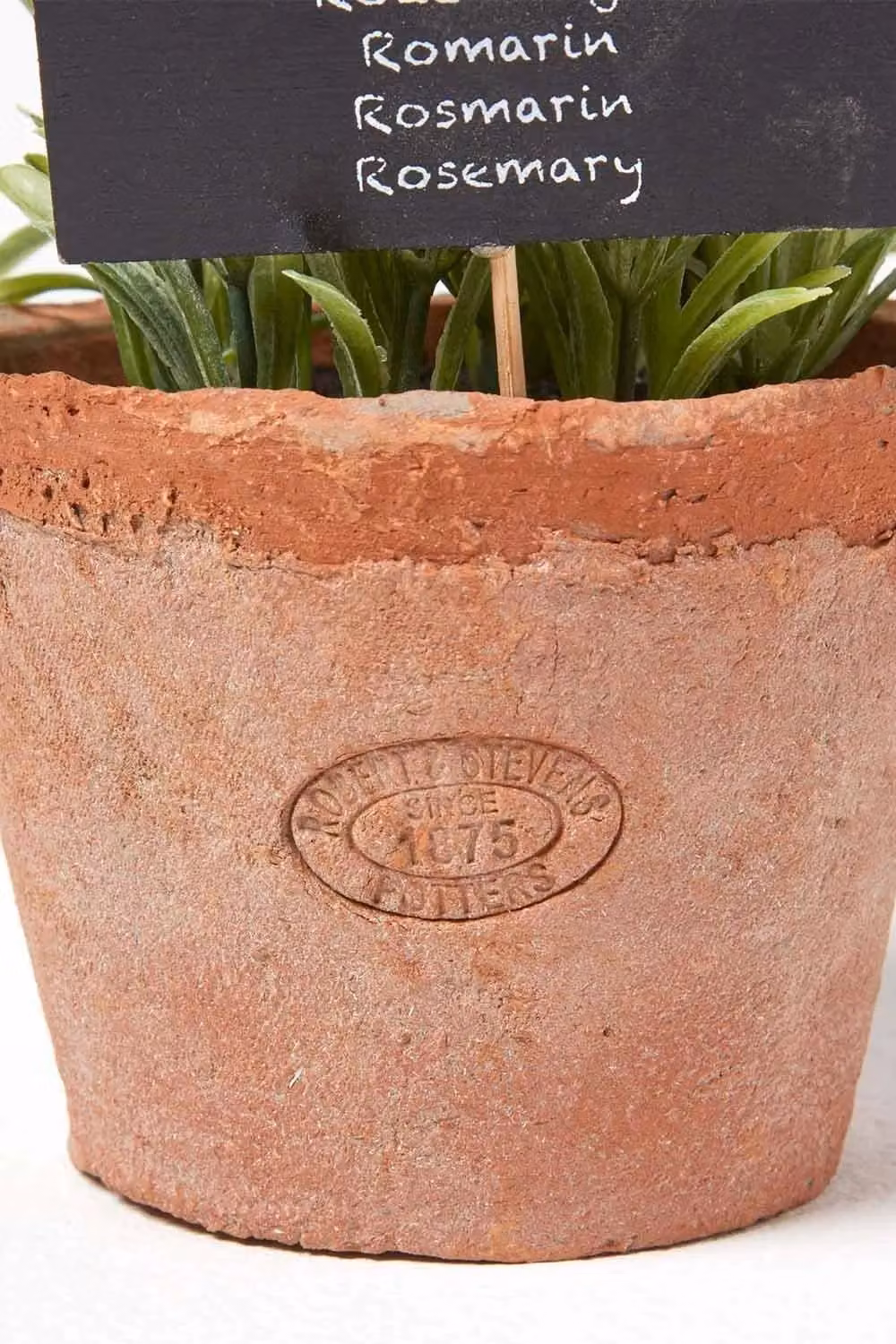 Homescapes Artificial Rosemary Plant in a Green and Brown Ceramic Decorative Pot – 2