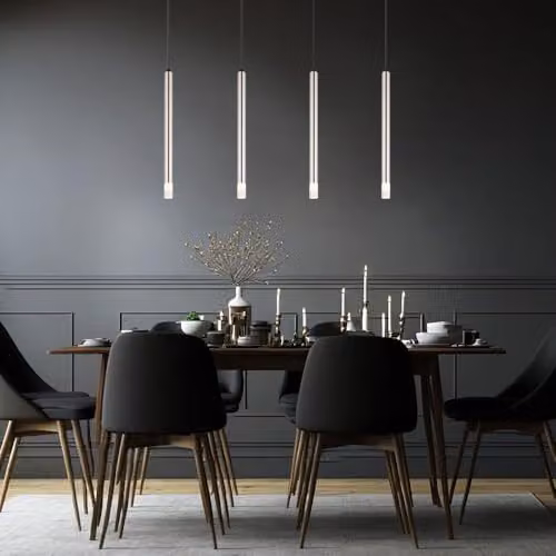 Netlighting Ryan Bar Pendant Ceiling Light in Grey with 4x G9 Bulbs, Height: 120 cm – 3