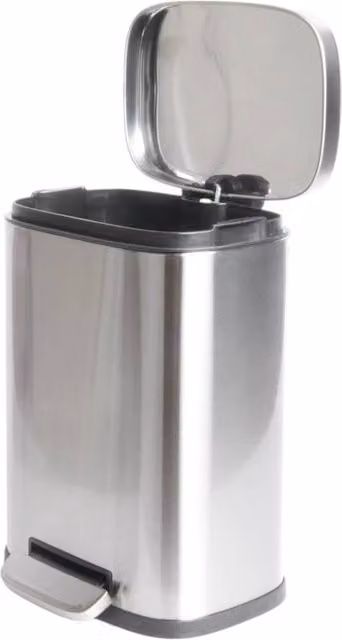 Pawnora Stainless Steel Soft Close Pedal Bin, 5 Litre, Silver