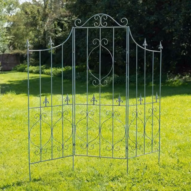 Ascalon Design Ltd Gustav Folding Screen in Antique Blue, W188 x H183 cm