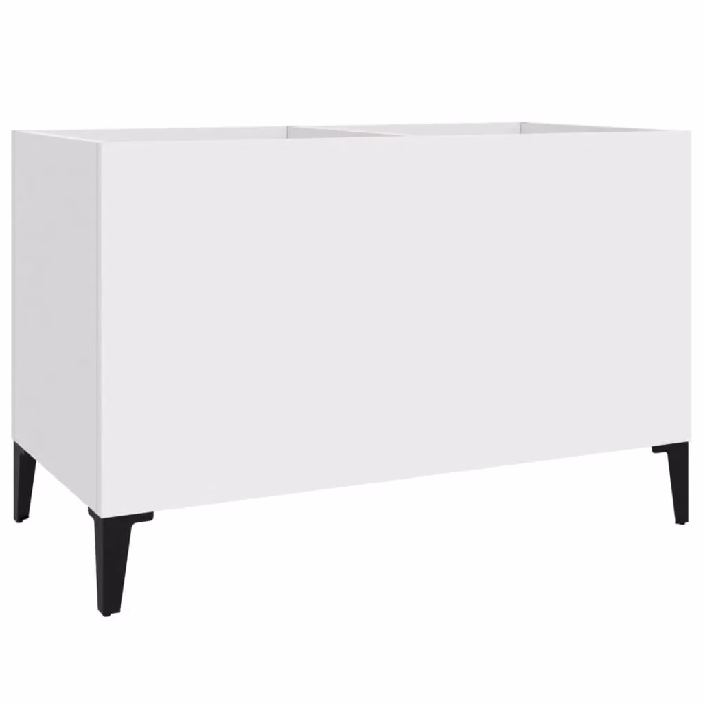 Berkfield Home White Record Cabinet, W: 74.5 cm, D: 38 cm, H: 48 cm – 2