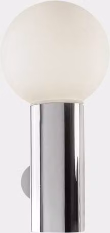 Netlighting Mist Single Bathroom Wall Light in Chrome and Silver with E14 Bulb Holder