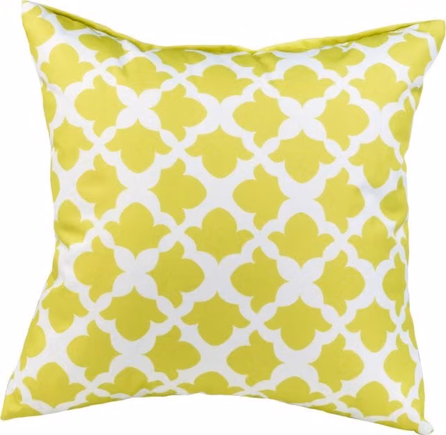 Gardenista Arabesque Lime Outdoor Scatter Cushion, Green and Multicolour Moroccan Graphic Print, W/D/H: 45 x 45 x 45 cm