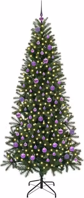 Berkfield Home Elegant Green Artificial Christmas Tree with 300 LEDs, Height: 210 cm