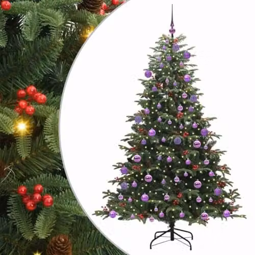 vidaXL Artificial Christmas Tree with 300 LEDs in Green, Height: 180 cm – 1