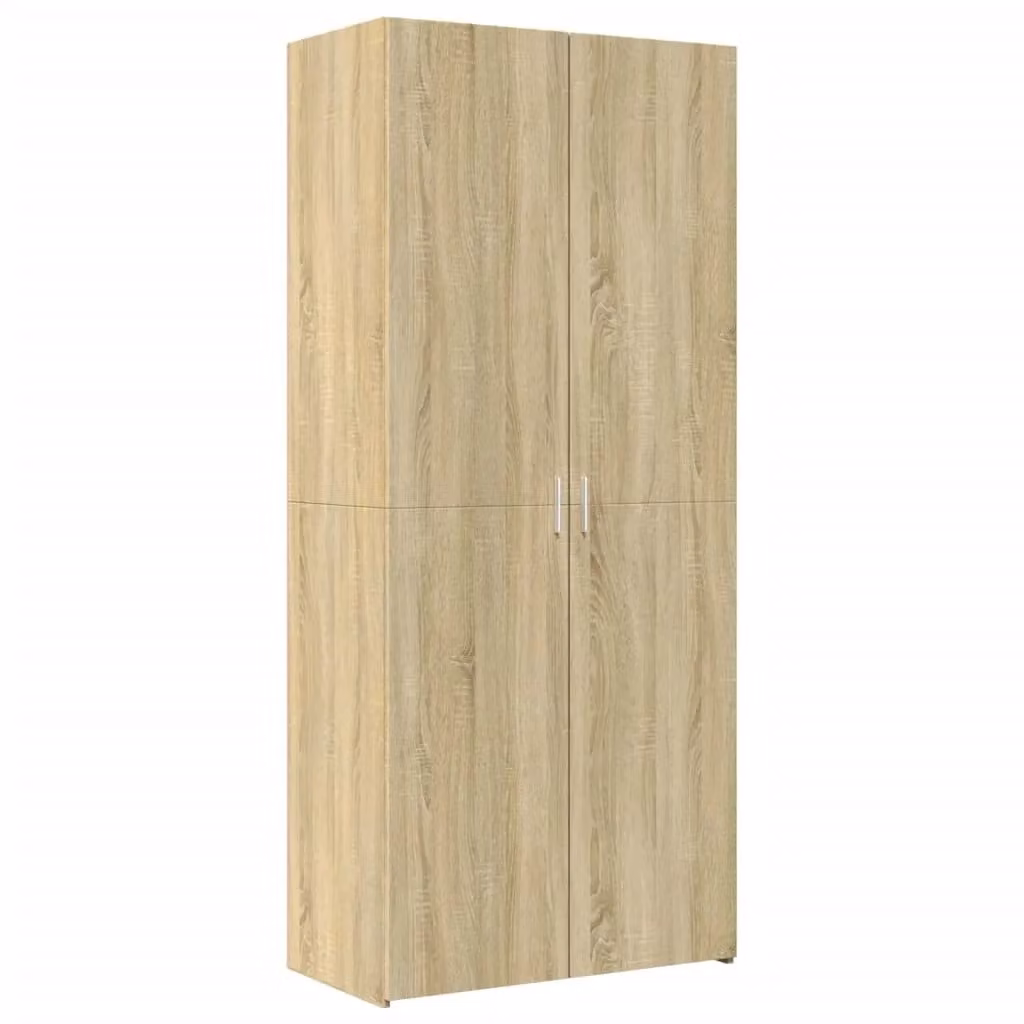 Berkfield Home Sonoma Oak Highboard in Brown, W/D/H: 80 x 42.5 x 185 cm