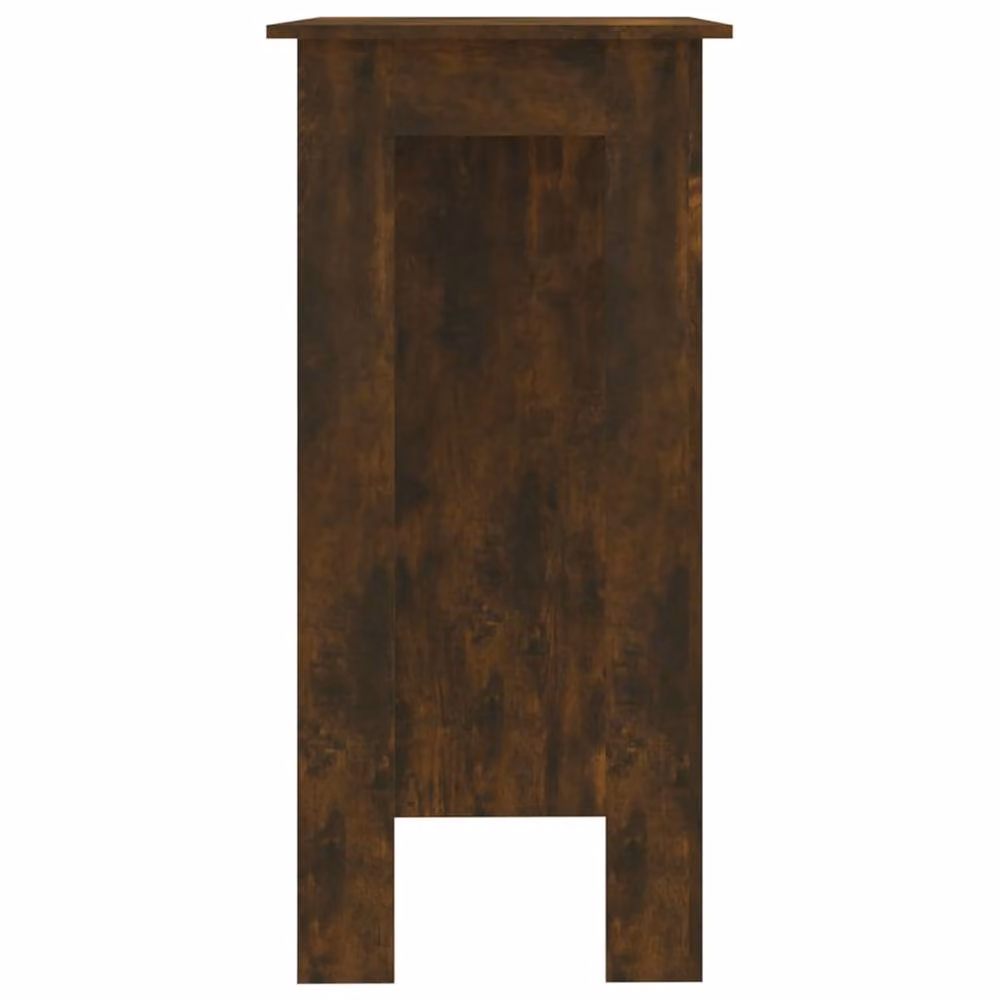 Berkfield Home Modern Bar Table with Shelf in Smoked Oak Brown, W/D/H: 102 x 50 x 103.5 cm – 4