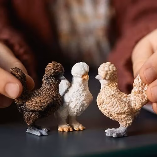 Schleich Farm World 3Pc Chicken Friends Multicolour Toy Figurine Set – 3