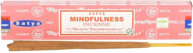 Satya Mindfulness Incense Sticks 12 Pack Renewal Set, Pink, Woody and Spicy