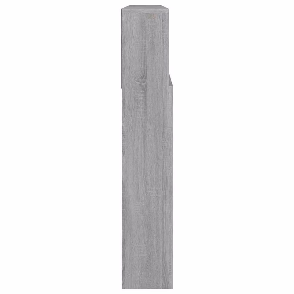 Berkfield Home Modern Headboard Cabinet in Grey Sonoma with Integrated Bedside Shelf, W/D/H: 220 x 19 x 103.5 cm – 3