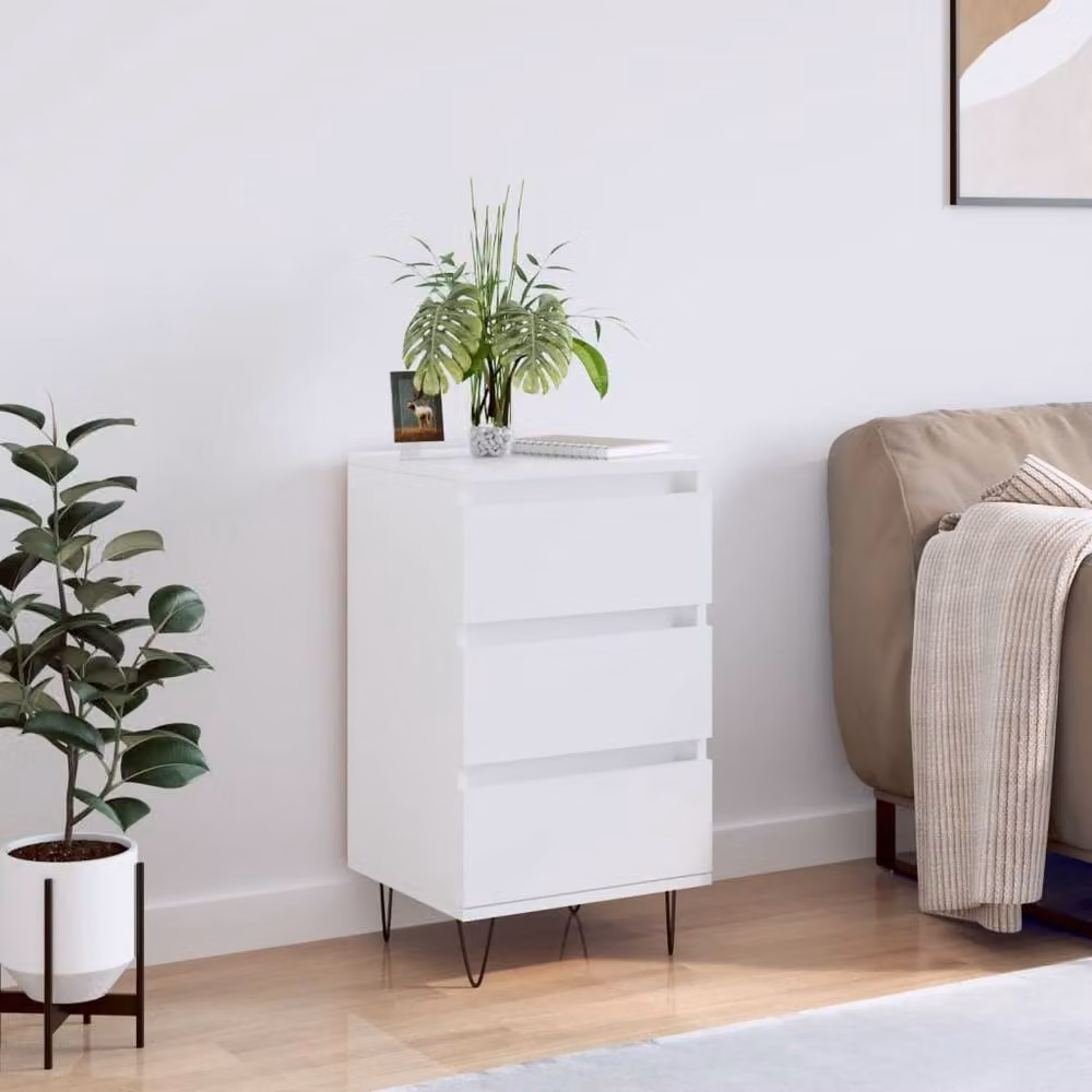 Berkfield Home Modern White Matt Sideboard, W/D/H: 40 x 35 x 70 cm – 2