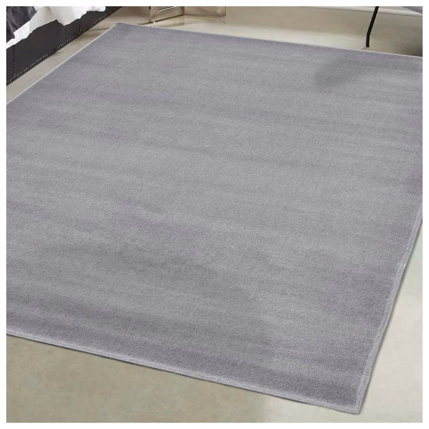 Homemaker Adorn Plain Silver Cut Pile Rug, W/D: 170 x 120 cm
