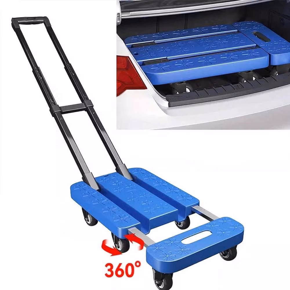 Ventryn Heavy Duty Folding Steel Sack Truck Dolly Cart in Blue – 3