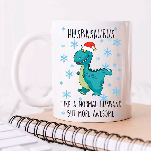 60 Second Makeover Husbasaurus Ceramic Mug in White