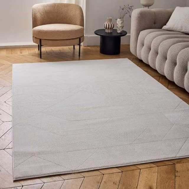 THE RUGS Carmel Geometric Modern Ivory Rug, W: 200 cm, L: 290 cm