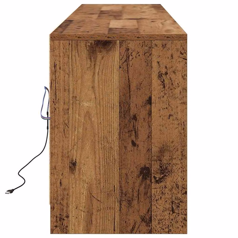 Berkfield Home Rustic TV Cabinet in Brown Wood and MDF – 6
