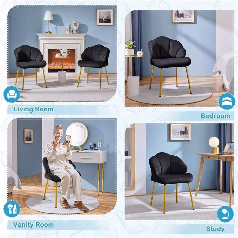 SPETLEK Velvet Accent Chair in Black – 5