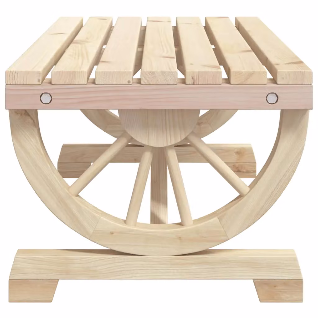 Berkfield Home Rustic Solid Wood Fir Garden Coffee Table, Brown, W/D/H: 90 x 50 x 40 cm – 3