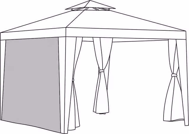 Gardenista Replacement Grey Polyester Fabric Gazebo Side Panels