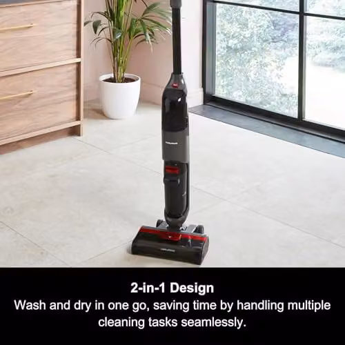 Morphy Richards MRXCOMPLETEPRO Cordless 2-in-1 Hard Floor Wet Dry Vacuum in Grey and Black with Self-Cleaning Mode and Smart LED Display – 2