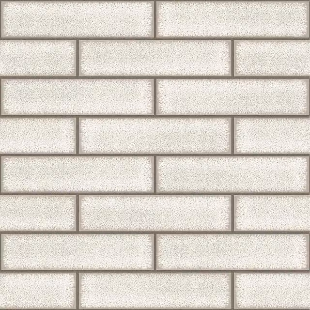 Holden Decor White Geometric Gloss Vinyl Wallpaper Roll for Kitchen and Bathroom