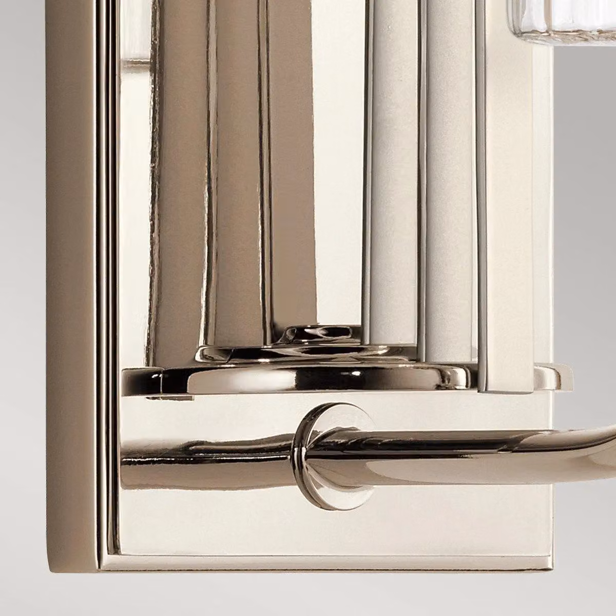 Kichler Kimrose Art Deco Wall Lamp in Grey with Transparent Glass – 3