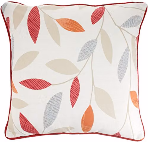 Fusion Beechwood Classic Floral Print Cotton Filled Square Cushion in Red and Multicolour, W/D/H: 43 x 43 x 43 cm – 3