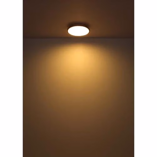 Globo Lighting Round LED Ceiling Light in Black, Warm White, Diameter: 35 cm, Height: 5.5 cm – 3