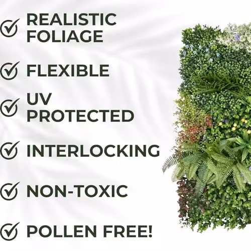 Ark Mat Country Garden Artificial Plant Wall Panel, Green, W/D/H: 100 x 100 x 100 cm – 3