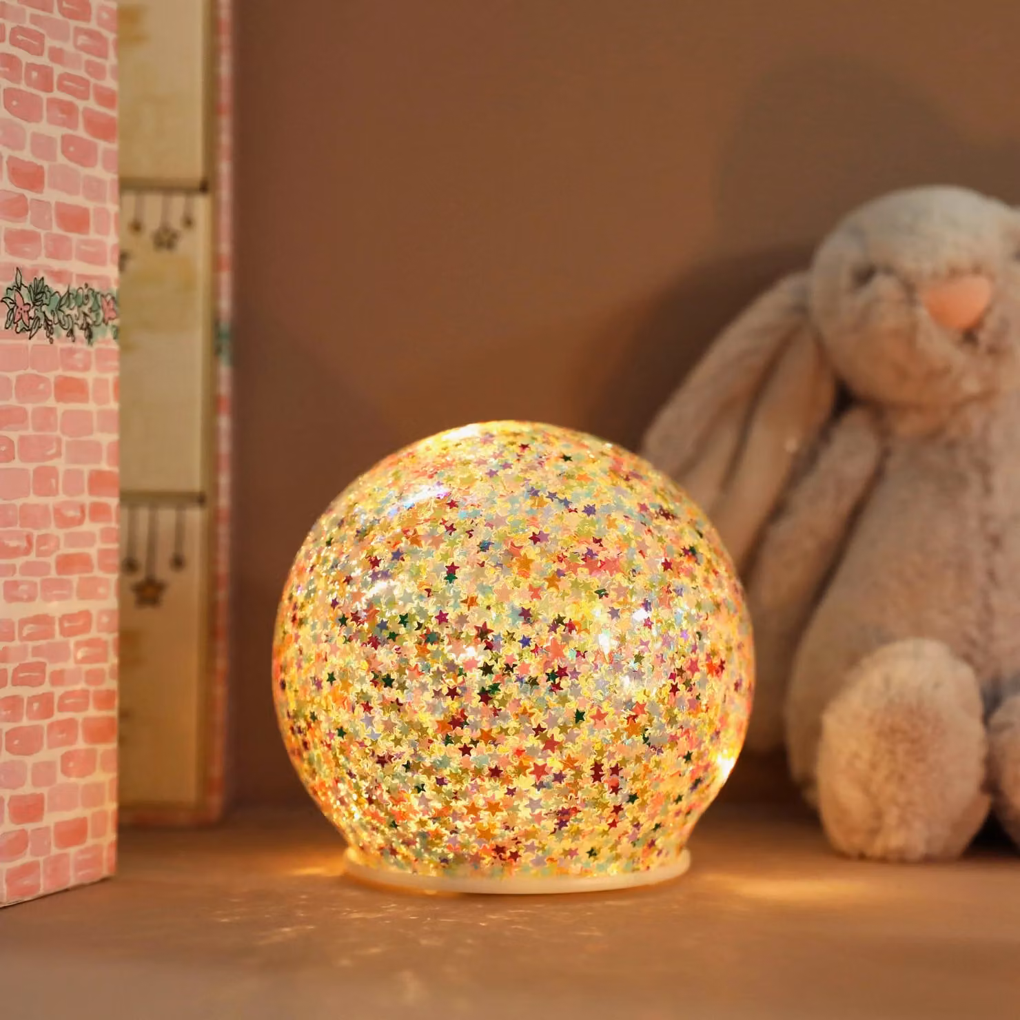Lisa Angel Women's LED Small Rainbow Glitter Light Globe, Multicolour, Diameter: 15.24 cm – 2
