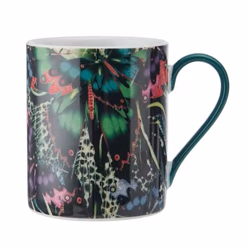 Mikasa Sarah Arnett Porcelain Mug, 350ml, Multicolour Butterfly Print – 1