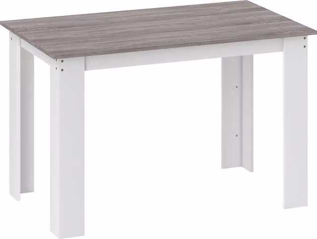 HOMCOM Modern Rectangular Dining Table for 4-6 People with Wood Effect in Grey – 1