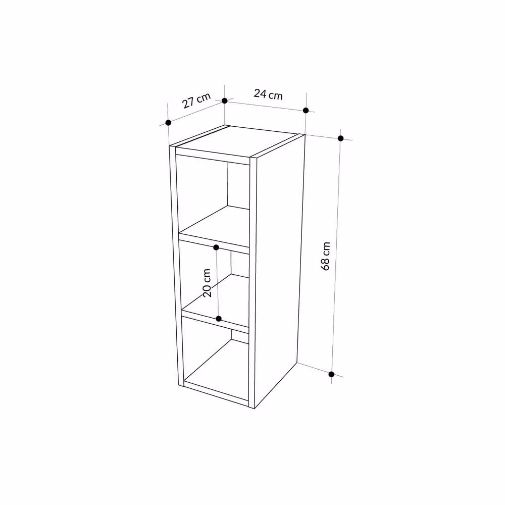 Decortie Combayn Modern Black Bookcase Shelving and Display Unit – 2