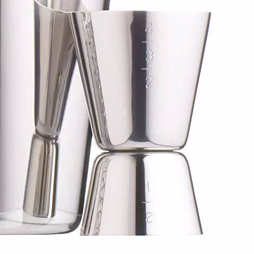 BarCraft 3 Piece Stainless Steel Cocktail Set in Silver with Leakproof Shaker – 3