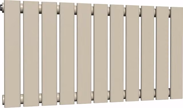 Lux Heat Single Flat Horizontal Steel Radiator in Moon Dust, W: 77 cm, H: 40 cm
