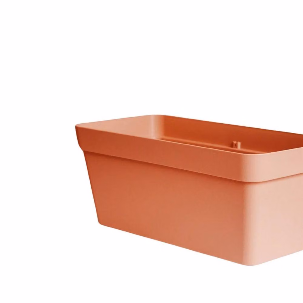 Lemon Pavilion Furniture and Decor Cleo Rectangle Window Box Planter in Brown and Orange, W: 59 cm, D: 27.5 cm, H: 24.6 cm – 2