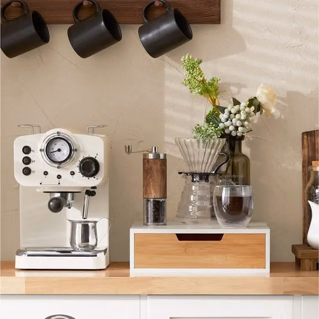 SoBuy Freestanding White Coffee Capsule Holder Stand Box