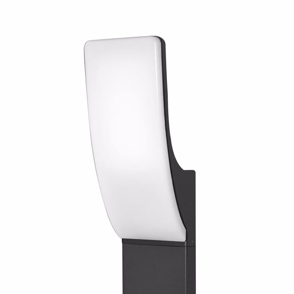 Netlighting Natan Black Outdoor LED Bollard with Warm White 3000K Light and IP54 Rating – 2