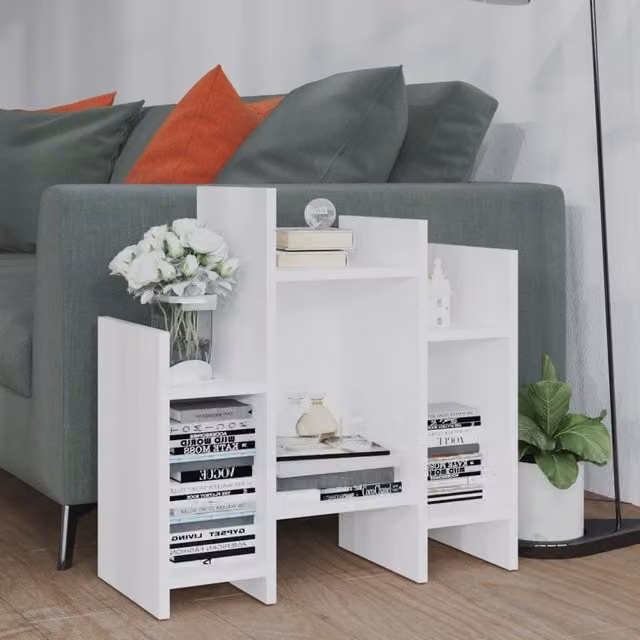 Berkfield Home Side Cabinet in White, W/D/H: 60 x 26 x 60 cm