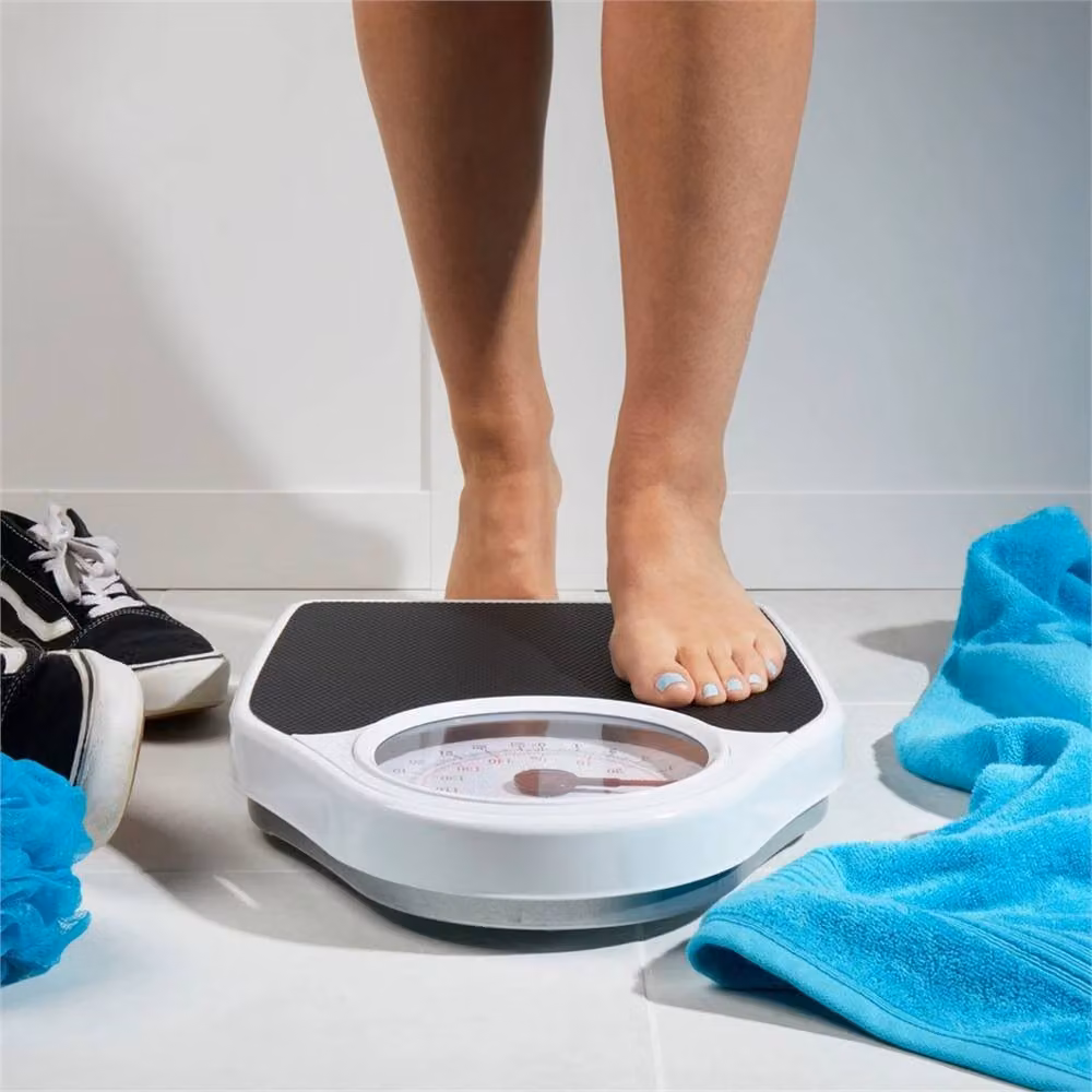 Salter White Manual Mechanical Personal Bathroom Scale with Analog Display – 3