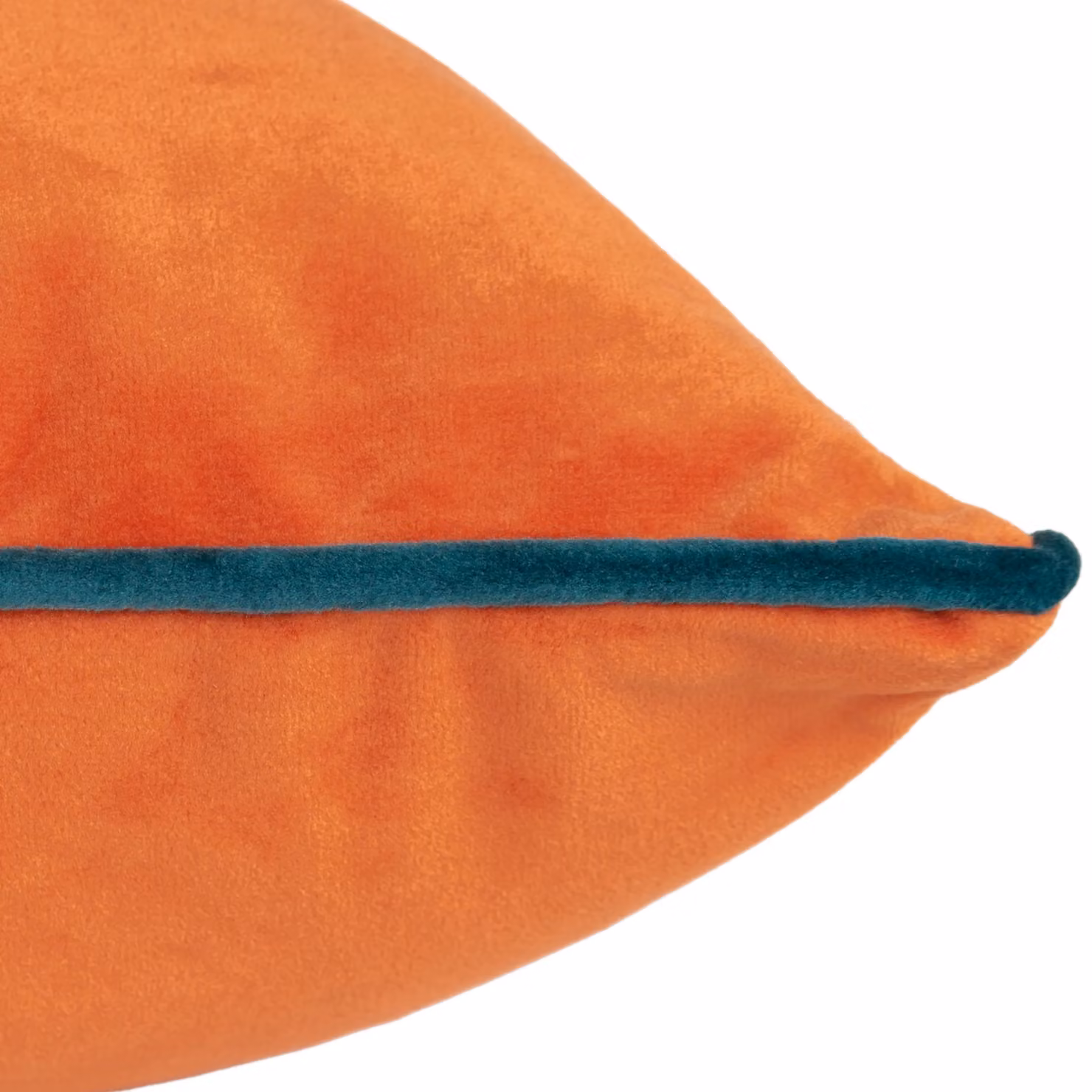 Furn Meridian Velvet Square Cushion in Multicolour Coral, Blue and Orange, W/D/H: 45 x 45 x 45 cm – 4