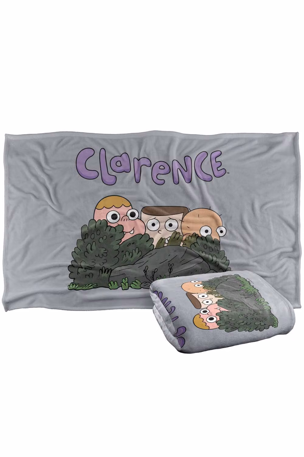 Cartoon Network Clarence Gang Silky Touch Super Soft Fluffy Polyester Throw Blanket in Multicolour and Grey, Large – 2