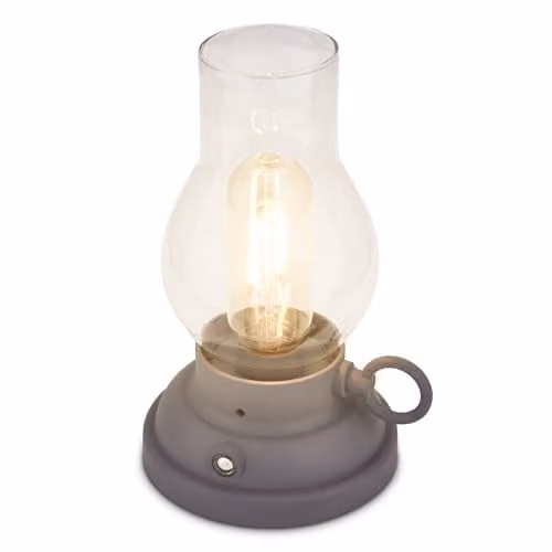 Briloner Rechargeable LED Table Lamp with Touch Dimming, IP44 Rated, Anthracite, W/D/H: 10.5 x 10.5 x 17.5 cm – 1
